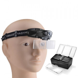 Viziera cu lupa si led